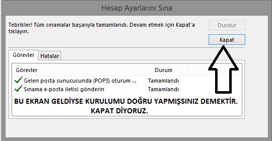 outlook ful kurulum ayarları